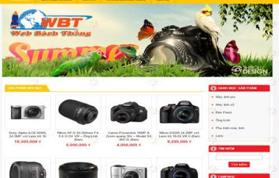 thiết kế website mua bán máy ảnh
