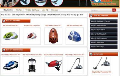 thiết kế website bán máy hút bụi