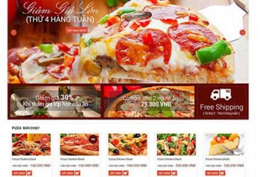Thiết kế website bán bánh pizza