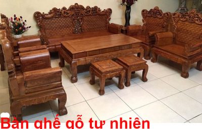 Bàn ghế gỗ tự nhiên tại Hà Nội